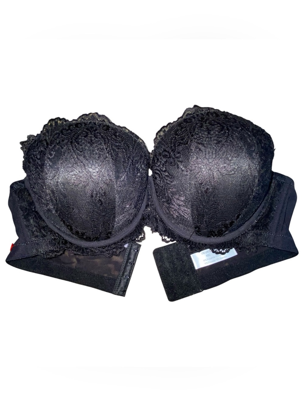 * Push up bra 40C strapless underwire Black Lace Strapless Bra slipless band